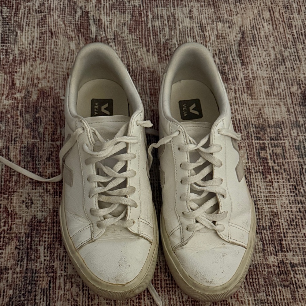 Veja Classic White Lace-Up Sneakers